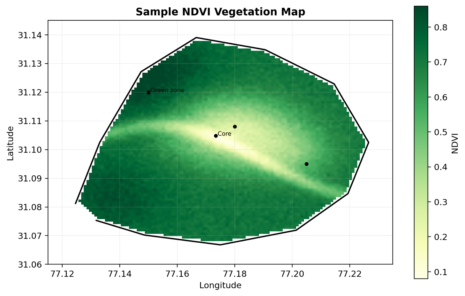 NDVI map