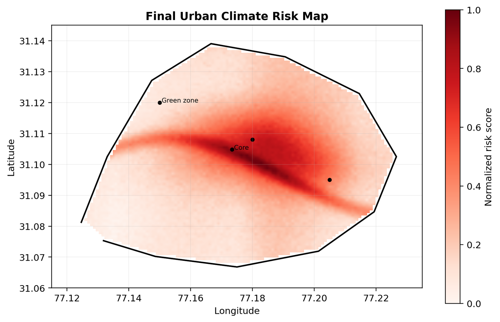 Final urban climate risk map for Shimla